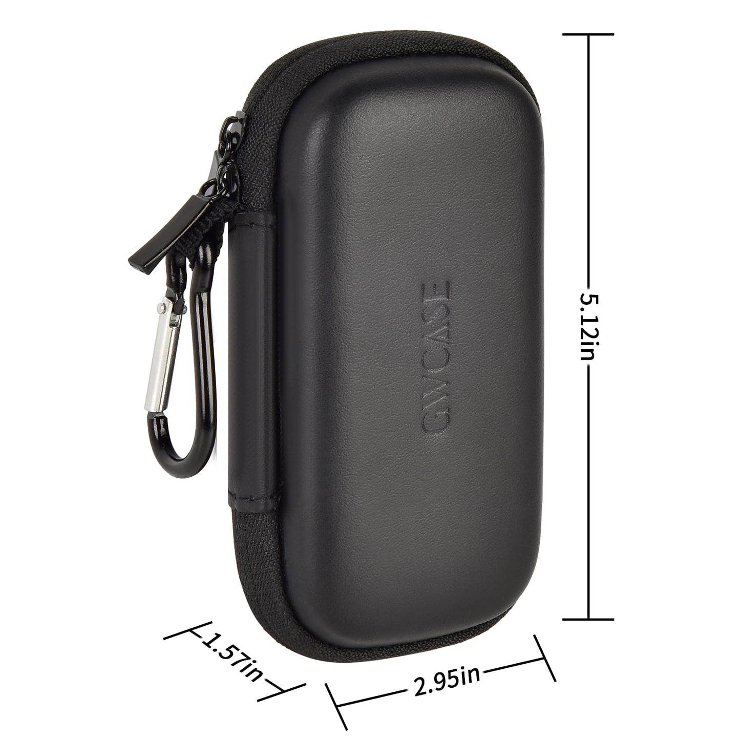 GWCASE Hard Travel Case Compatible with KardiaMobile 6L / 6L Max / 1L EKG Monitor, All-in-One Heart Health Organizer with Pill Box, Spare Battery Slot & Carabiner for Patients Travel Daily Use, Black