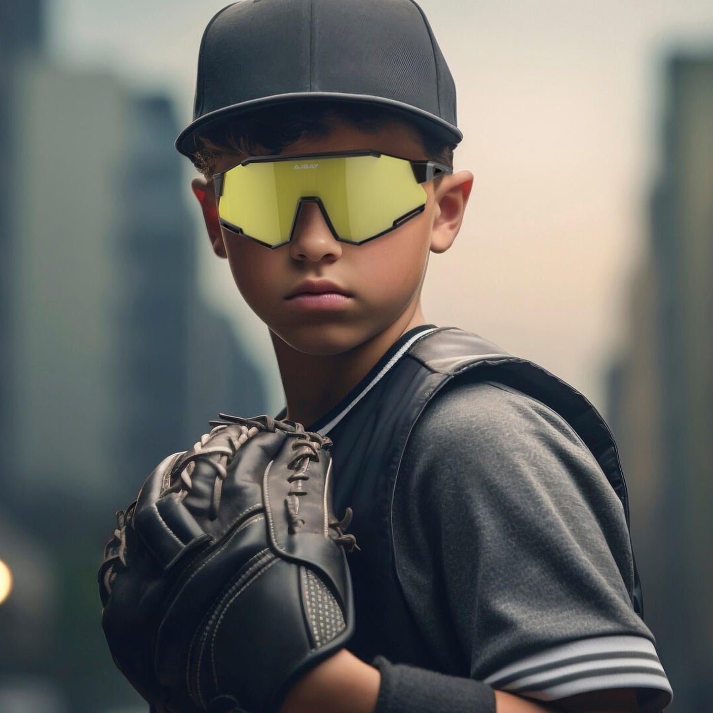 AJBAY Polarized Kids Sunglasses Youth Baseball Sunglasses UV400 6-14 Boys Girls Sports Sun Glasses Shade for Softball Cycling
