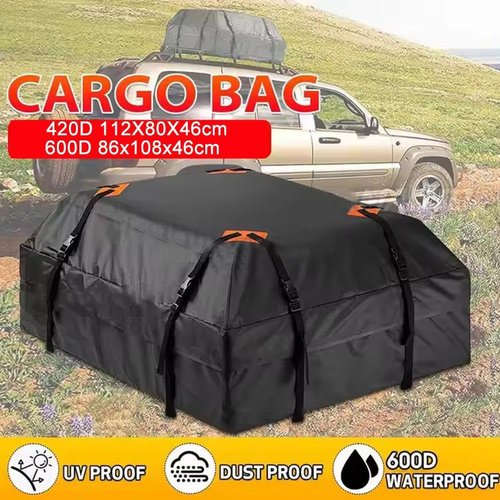 Cargo Carrier for Vehicle, Waterproof Roof Bag Top Luggage Storage Carriers, Foldable Car Rooftop Cargo Carrier Traveling Luggage Bag for All Cars (112X80X46cm 1set)