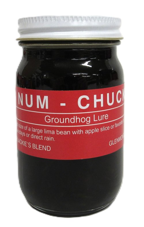 Num-Chuck - Woodchuck and Rabbit Lure - Blackies Baits 4 Ounce Bottle