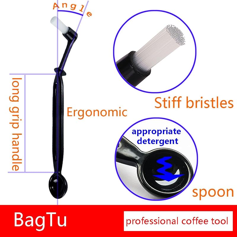 Coffee Cleaning Brush Set for Espresso Group Head with Spoon Tool – Pack of 3