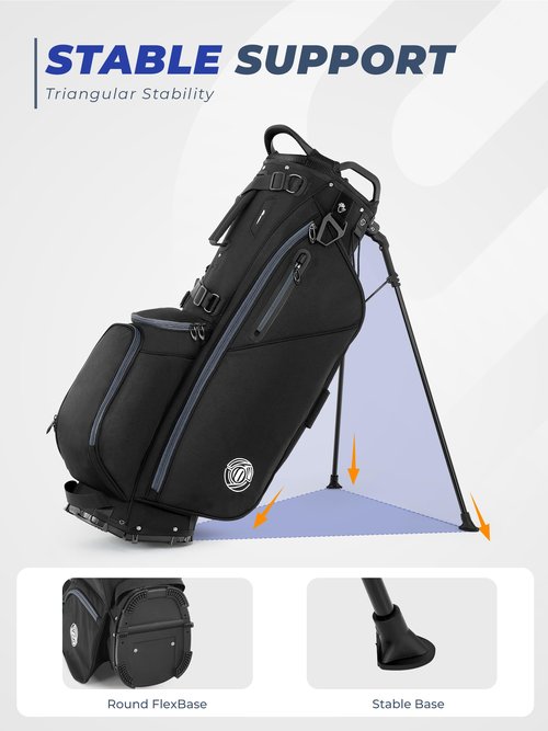 Sturdum 7 Way Golf Stand Bag, Lightweight Golf Bags for Men Women with Full-Length Dividers, Ergonomic Design, Weather-Resistant, Multi Pockets