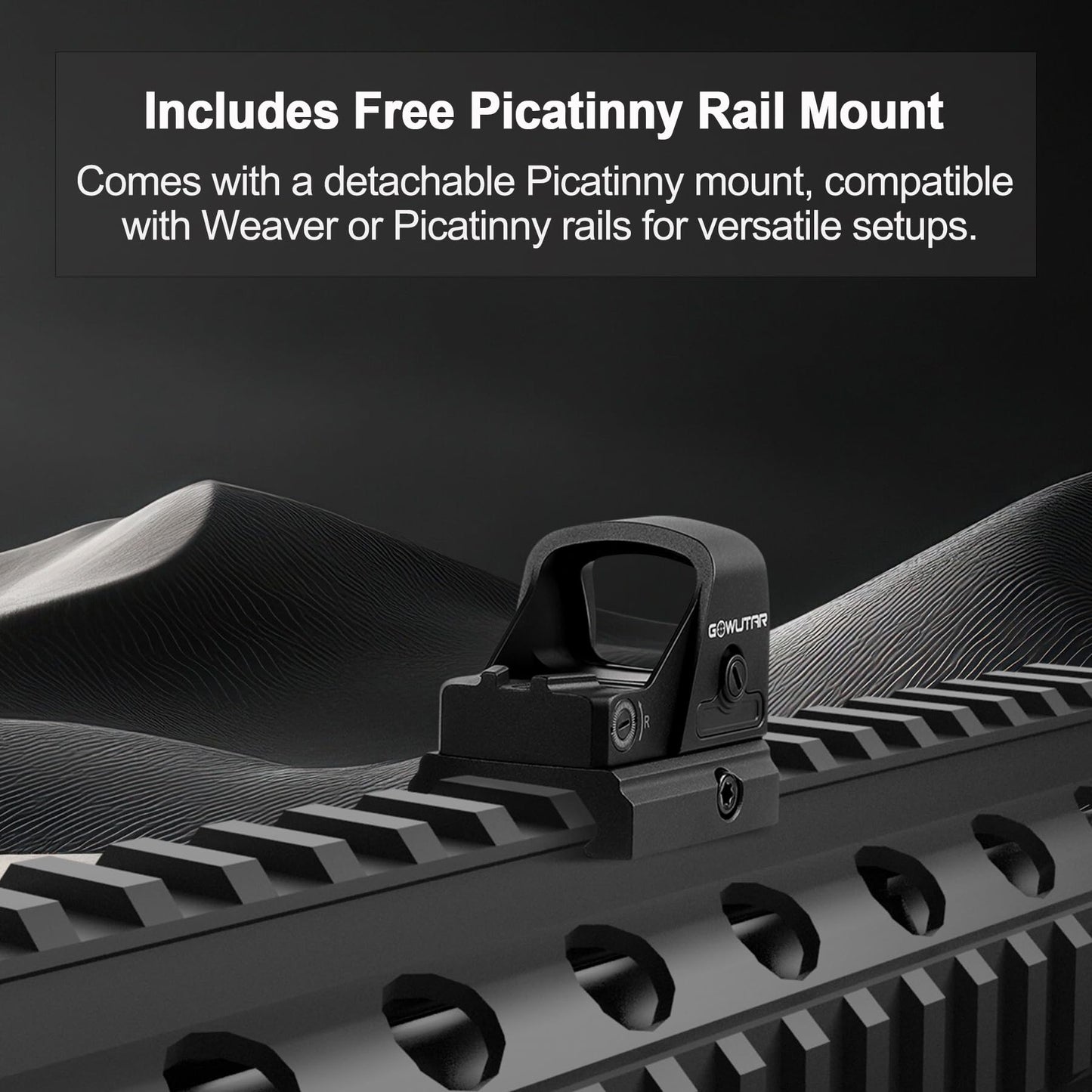 GOWUTAR HHC17C Multiple Reticles Micro Red Dot Sight for RMSc Footprint