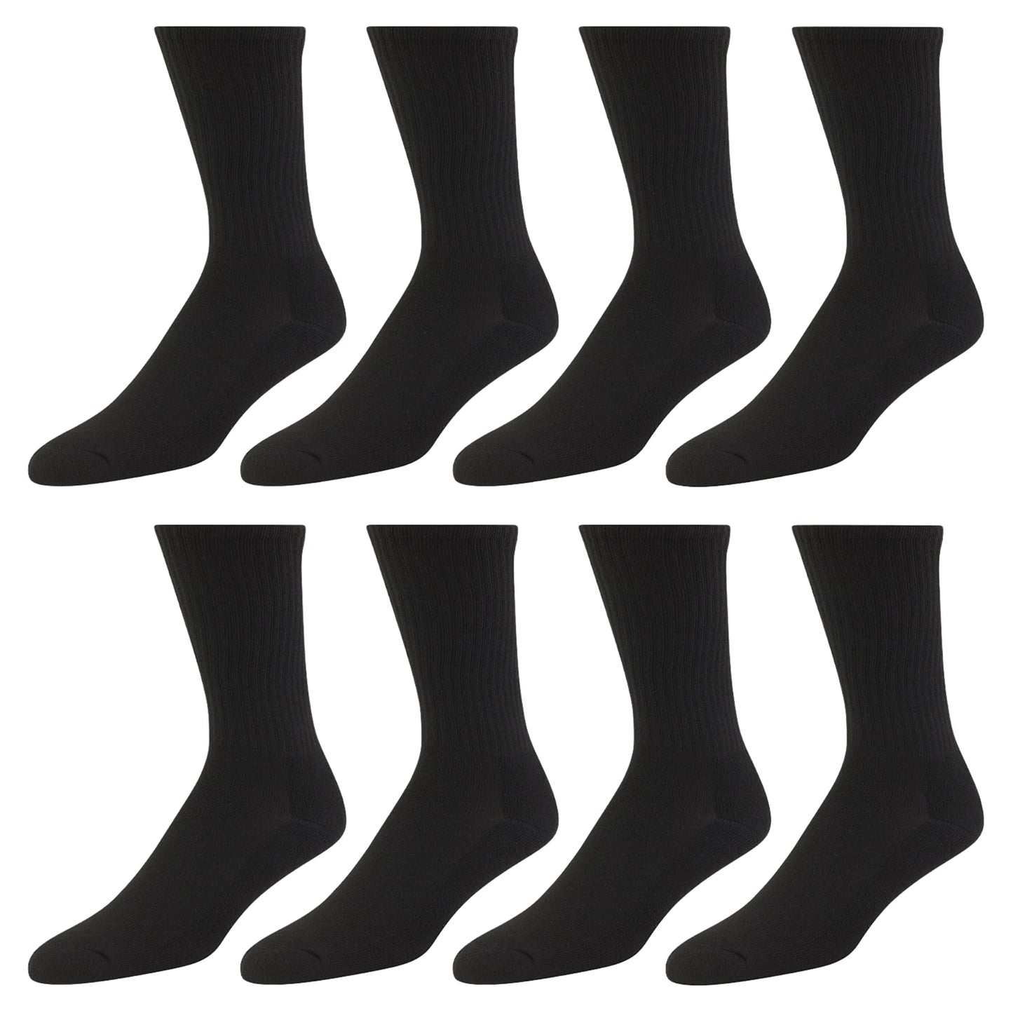 True Religion Mens 8 Pairs Crew Socks for Men Premium Athletic Men's Socks, Shoe Size 8-12