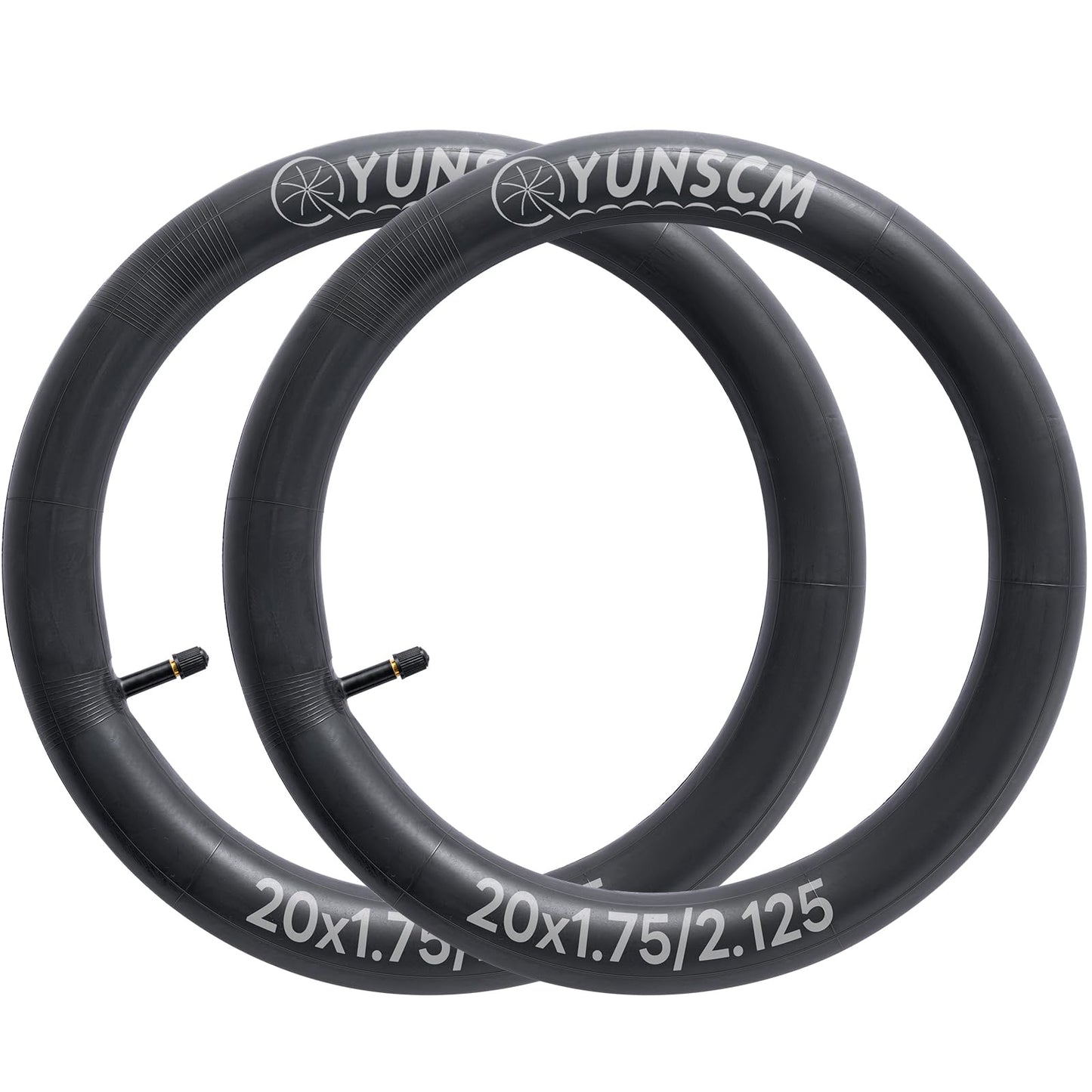 2-PCS 20" Bike Tubes 20x1.75/2.125 Schrader Valve 20" Bicycle Tubes Compatible with 20x1.75 20x1.90 20x1.95 20x2.0 20x2.10 20x2.125 Bike Bicycle Tire Tubes