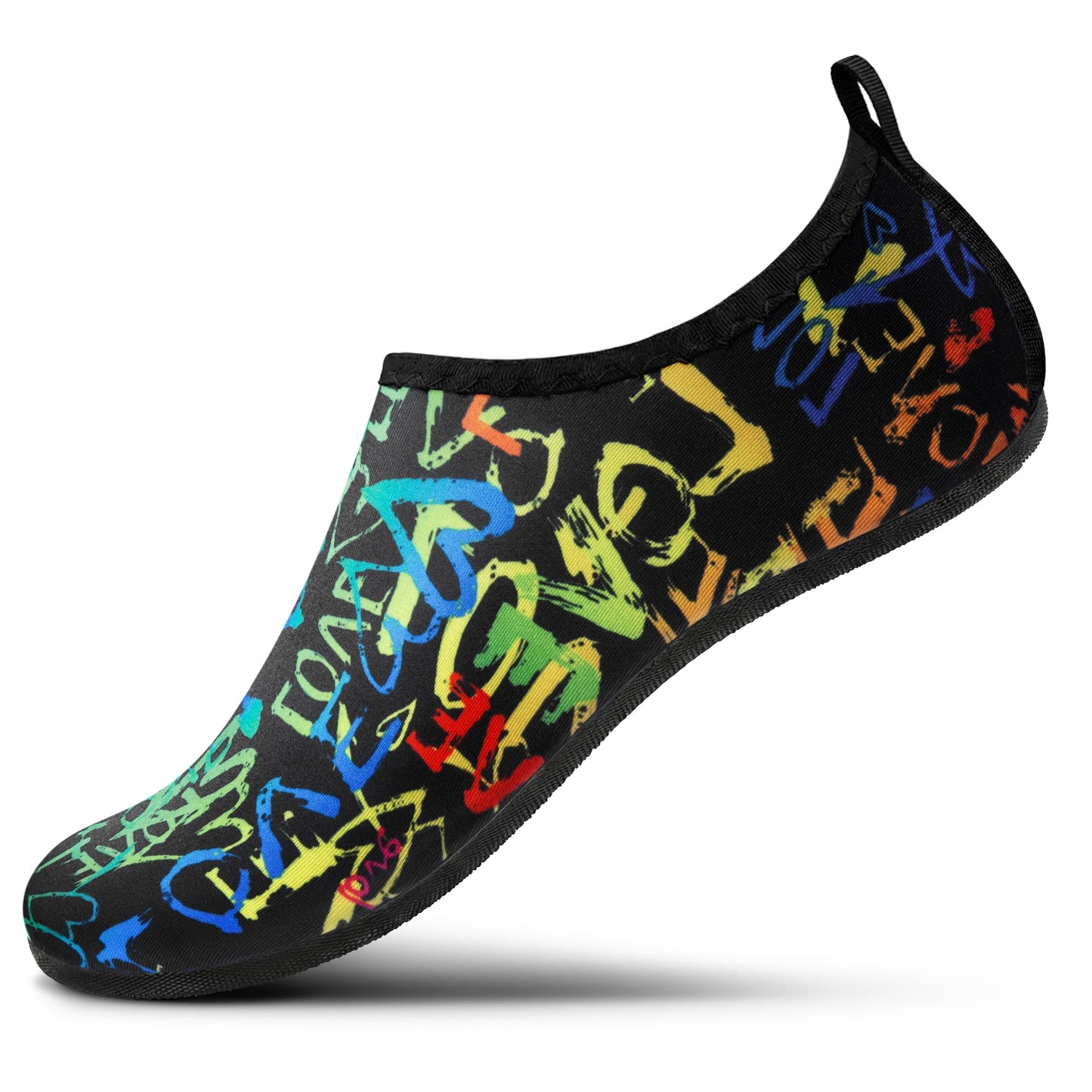 SEEKWAY Water Shoes Women Men Adult Quick-Dry Aqua Socks Barefoot Non Slip for Beach Swim River Pool Lake surf Black Size SK002