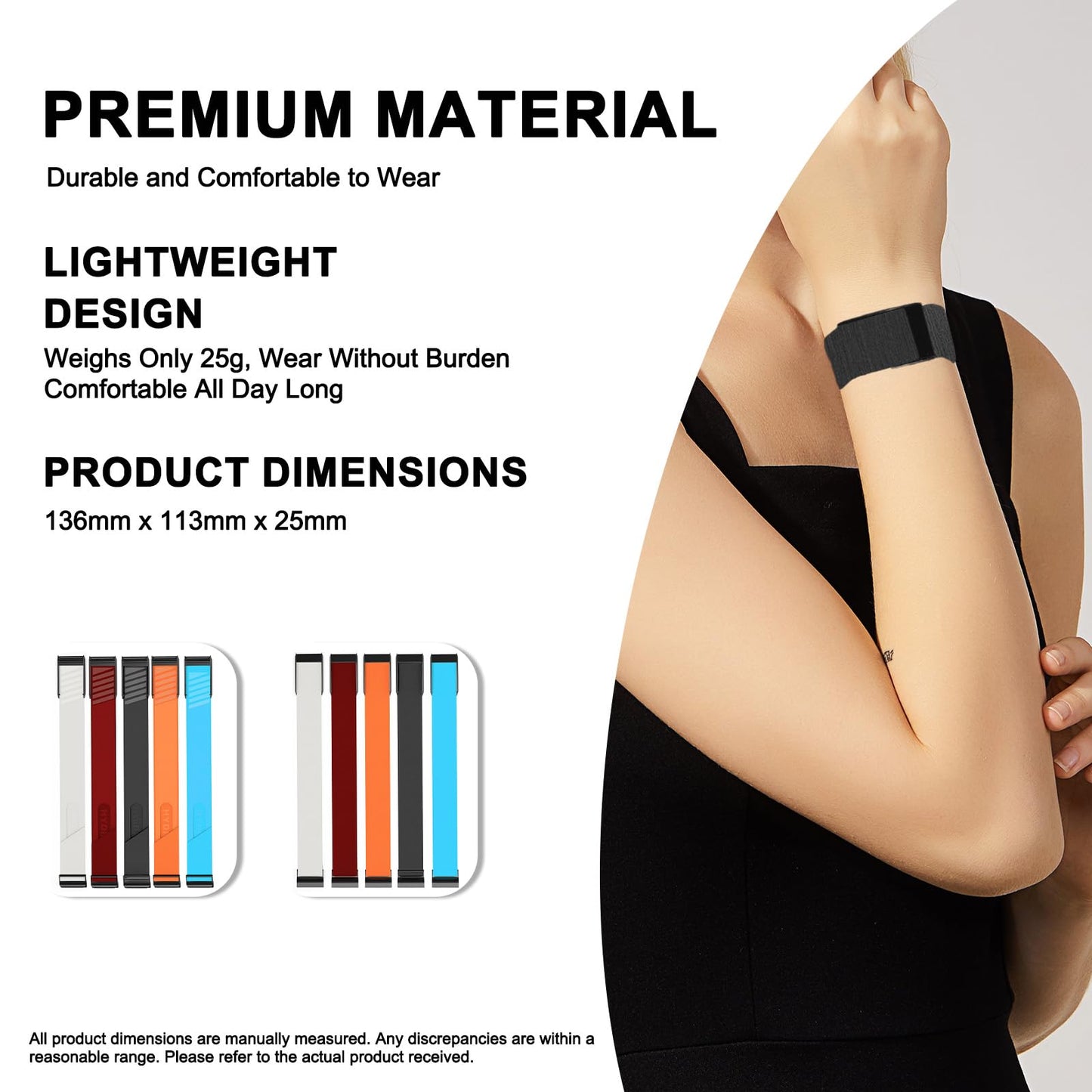 HydroKnit Wrist Band, Comfortable and Waterproof Replacement Band for Whoop 4.0 Heart Rate Monitor (Orange, 24)