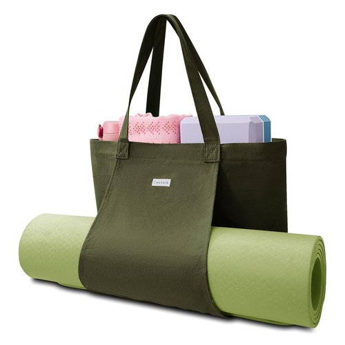 Cwokarb Yoga Mat Bag, Yoga Bags and Carriers Fits All Your Stuff, Yoga Tote Bag for Gym, Pilates, Workout, Beach, Travel and Office