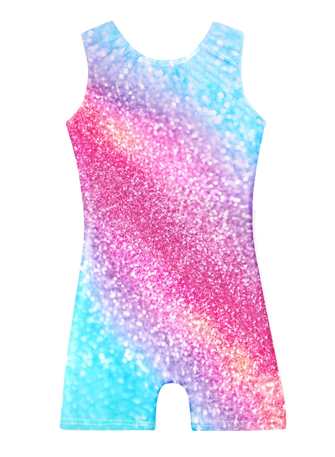 Girls Kids Leotards for Gymnastics 3t 4t Toddler Baby Girls Dance Clothes Sleeveless Gymnastic Biketard Colorful Sparkle (Sparkle Rainbow, 3-4 Years)