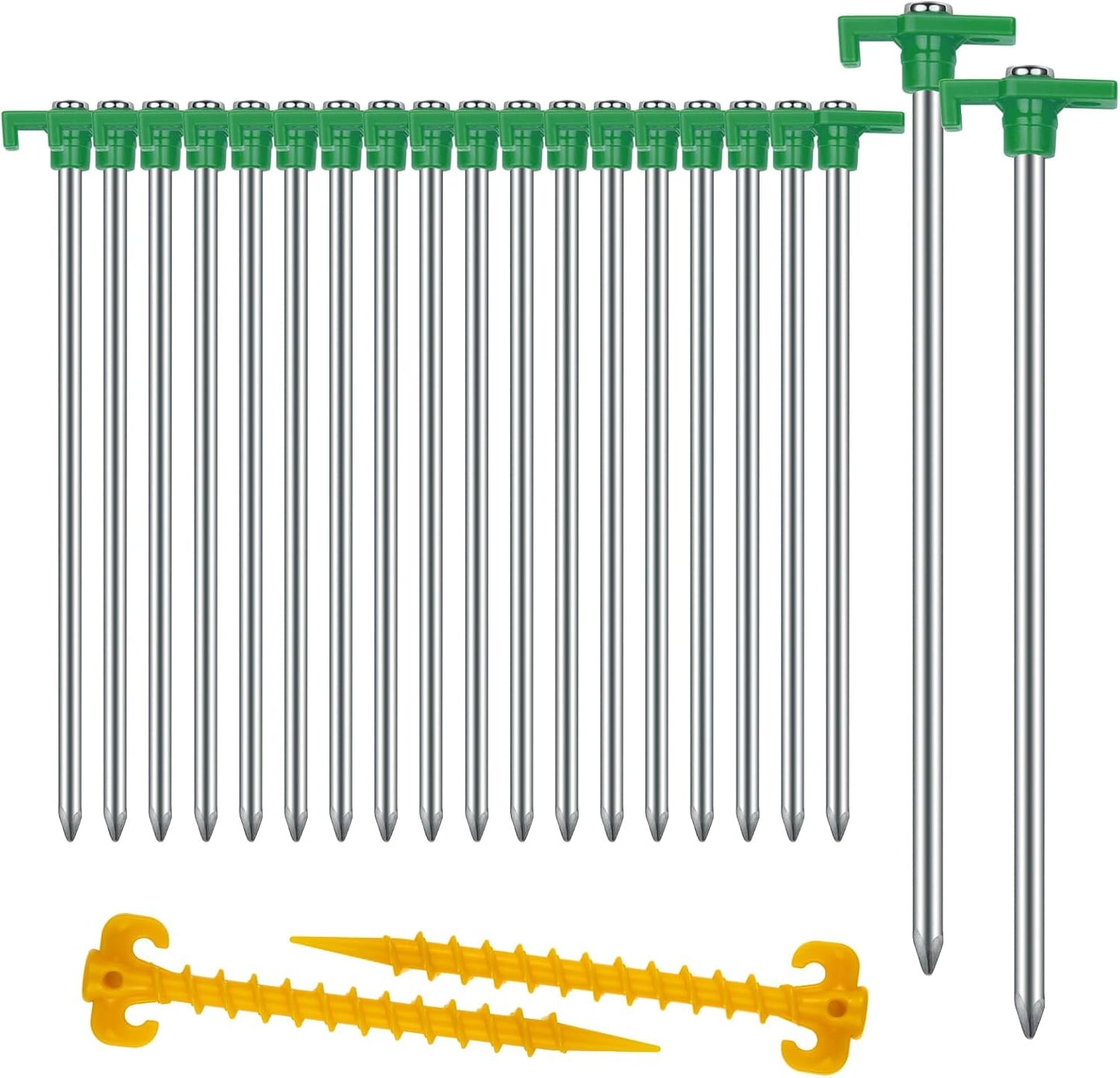 12PCS Tent Stakes Heavy Duty Camping Stakes,AVOFOREST 7.1Inch Non-Rust Metal Tent Pegs Ground Stakes Tent Spikes Camping,Hiking Orange