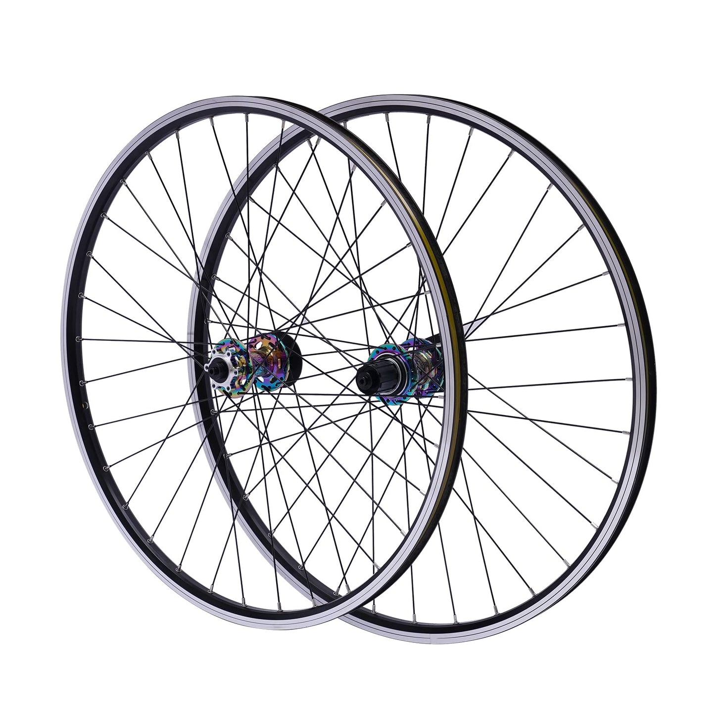 27.5" Mountain Bike Wheelset, Aluminum Alloy Rim 32H High Strength Bike Wheels, Dual-Six-Hole Disc-Brakes, Compatible 7-12 Speed Cassette