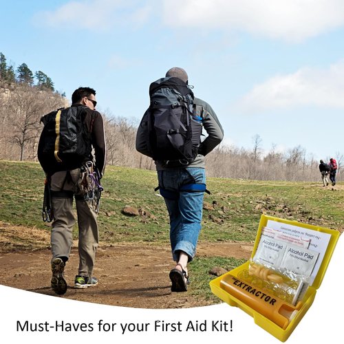 Snake Bite Kit for Humans, Bee Sting Kit, Venom Extractor Suction Pump Tool, Bite and Sting First Aid for Hiking, Safety Fast Emergency for Hiking Backpacking and Camping