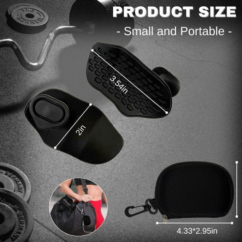 Datehole Silicone Weight Lifting Grips Pads – Palm Protector Gloves for Men & Women – Ergonomic Anti-Slip Thin Grip Pads for Deadlifts, Pull-Ups, Gym Training (Black)