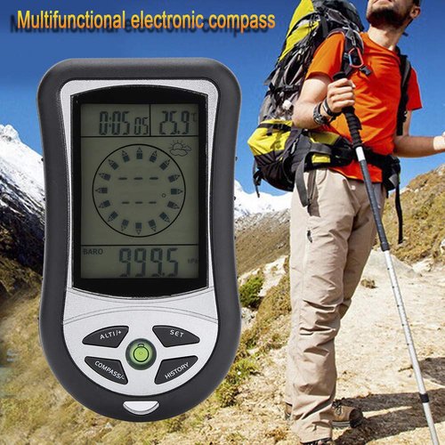 RiToEasysports 8-in-1 Digital Altimeter Barometer,Handheld Barometer Thermometer with Weather Forecast for Outdoor Sports Enthusiasts