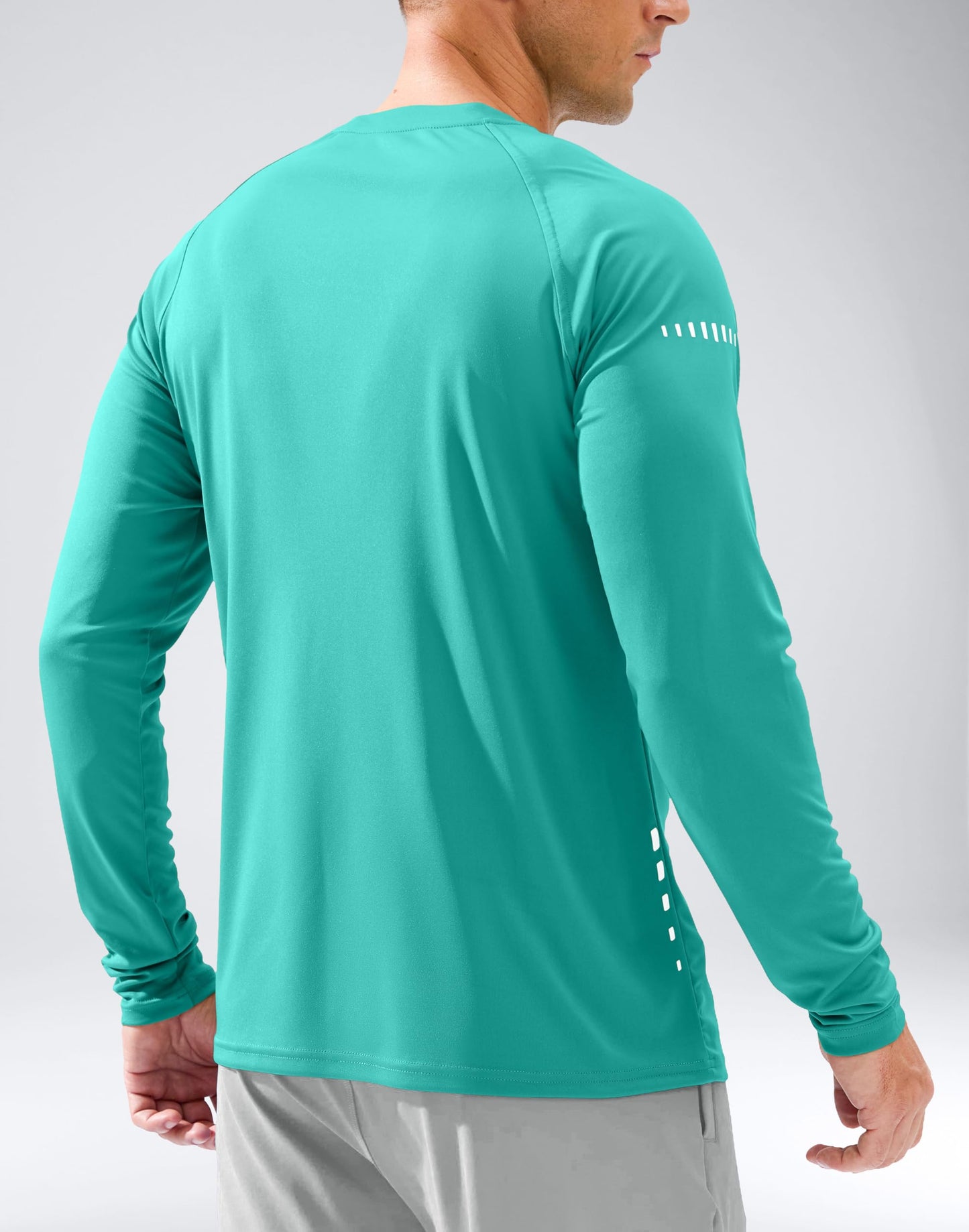 Men's Sun Protection Long Sleeve Shirts UPF 50+ Rash Guard for Men SPF UV Fishing Hiking Running Workout Athletic Shirt Bright Green