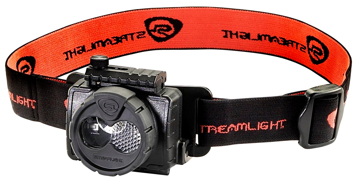 Streamlight 61601 Double Clutch USB 125-Lumen 1700-Candela LED Headlamp, Spot and Flood Beams, Rechargeable Capable, Black