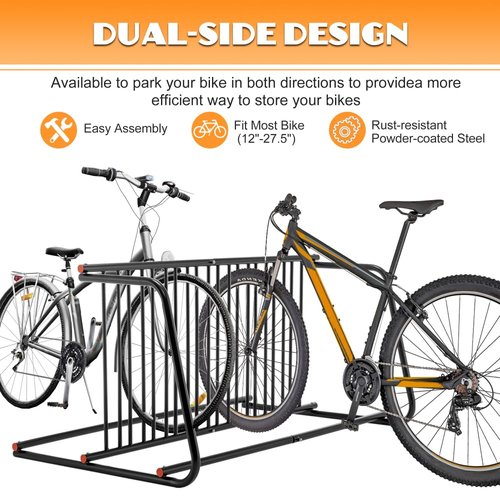 ZHZXWKK 10 - Bike Floor Bike Rack,Metal Double - Sided Grid Bicycle Floor Storage Solution, Sleek Freestanding Bike Organizer for Garages, Streets, Storefronts & Schools