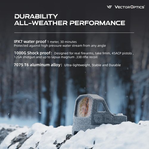 Vector Opitcs Frenzy 1x17x21 Illuminated 3 MOA Mini Red Dot for Pistol, Reflex Aspheric Sight, Side Battery, Low Profile, Motion Awake,IPX7, 7075 T6 Aluminum, SCRD-73