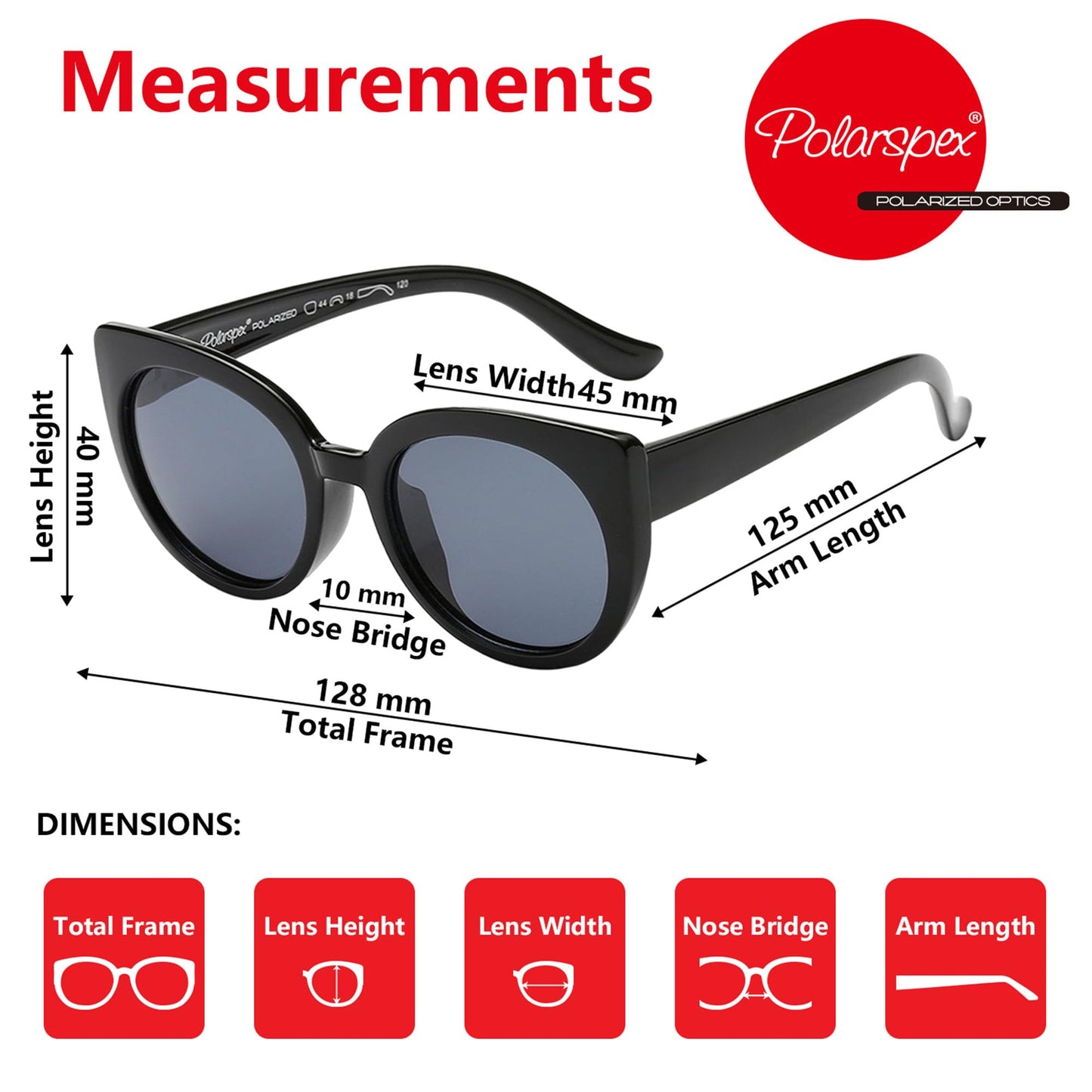 PolarSpex Toddler Sunglasses – Polarized UV Protection Cat Eye Sunglasses with Unbreakable Frame for Girls Age 2-8