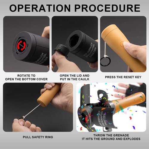Zhongren Airsoft Grenades CS Dummy Hand Grenade Toys for Army Tactcial Role Play or Movie Prop(Black)