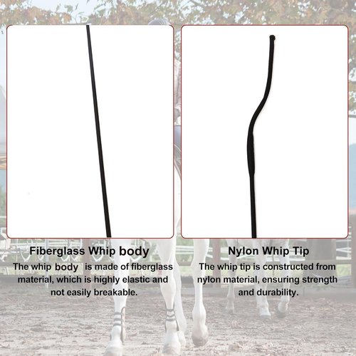 Luynro Horse Dressage Whip 43inch,Pig Whip Training Livestock Stick with Wristband (Pink)