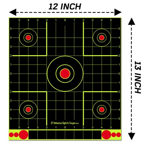 ATFLBOX 25Pack 12x12 inch Splatter Paper Targets and Adhesive Target Papers.Shooting Outdoor and Indoor. Rective Shooting Targets for Air Gun - Rifle - Pistol - Airsoft - Air Rifle