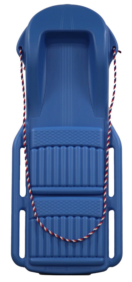 The Original Retro Racer Snow Sled by Confer Plastics, Cool Blue Color, Durable Design for All Ages, Made in USA, Available as a Single Sled for Quick Rides