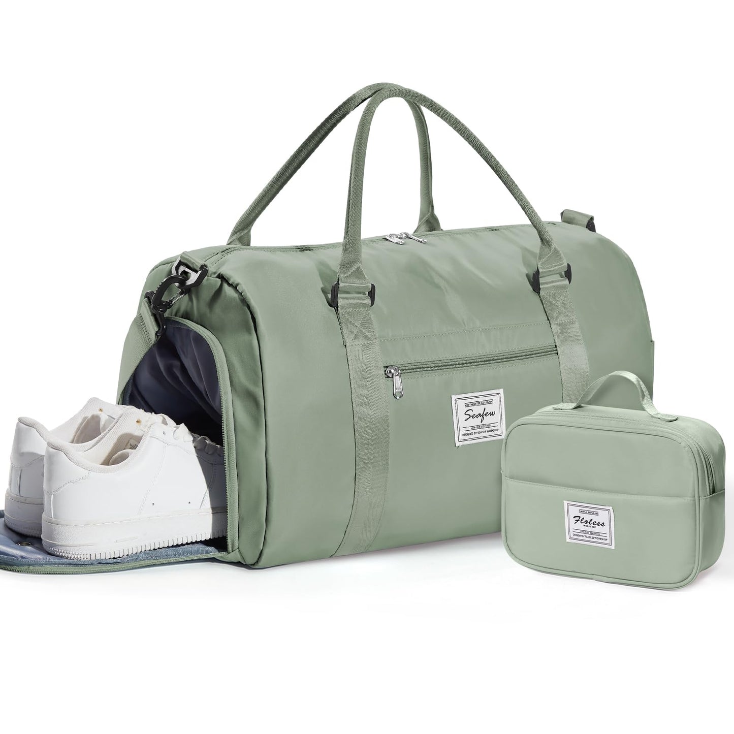 Gym Bags Womens Mens with Shoes Compartment and Wet Pocket Travel Duffel Bags for Women for Plane Sport Gym Tote Bags with Toiletry Bags Waterproof Weekend Overnight Carry on Bag Hospital Holdalls