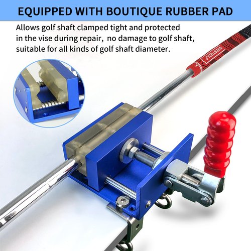 Crestgolf Golf Repair Kit Drill-Free & Drill Installation for Regripping Golf Clubs, Inlcudes 13PCS Grip Tapes, Hook Knife, Solvent, Grip Tape Remover and Aluminum Vise Clamp for Home or Workshop
