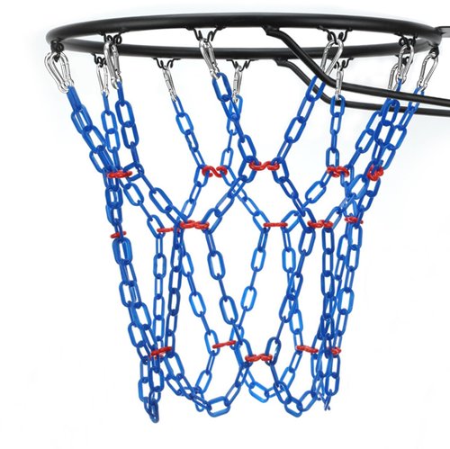 Yyiwhmy Basketball Net Replacement Heavy Duty,Resin Material, Anti-Rust Use Indoor Outdoor Standard 12-Ring Basketball Hoop（Bule）