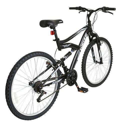 WEIZE Mountain Bike, 26 27.5 inch Outdoor Hybrid Bike,18-Speed/High-Carbon Steel/Dual Full Suspension, Adjustable Ergonomic Seat for Men Women Adult, MTB Bicycle with Suspension Fork,Sleek Colors