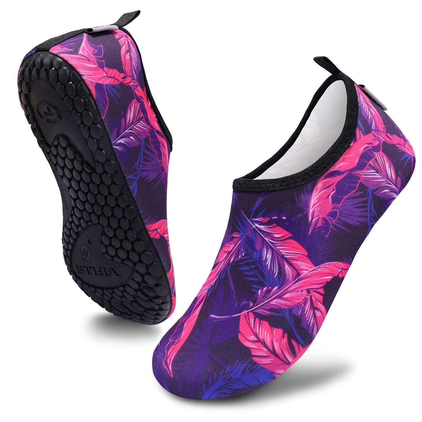 VIFUUR Water Sports Unisex Shoes Purple/Red Feather - 9-10 W US / 7.5-8.5 M US (40-41)