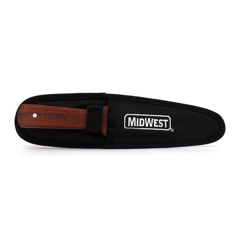 MIDWEST Flex Duct Knife - 5" Blade with Contoured Wooden Handle & Nylon Sheath - MWT-FDK01