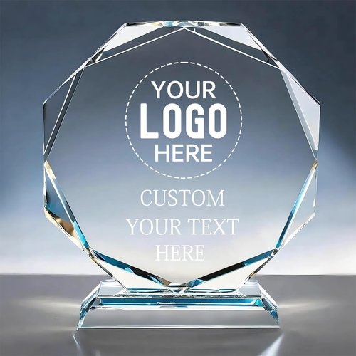 Spricoz Personalized Crystal Trophy Award - Plaques Personalized Engraved Names for Employee Recognition - Coworker Employee Appreciation Gift - Anniversary Farewell Retirement Gift (White)