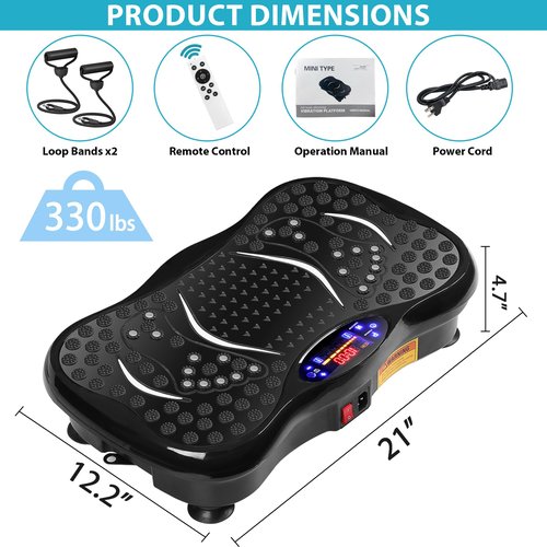 ZENY Vibration Platform Exercise Machine Lymphatic Drainage Full Body Shaker Workout Fitness Machine for Weight Loss, Vibrating Plate