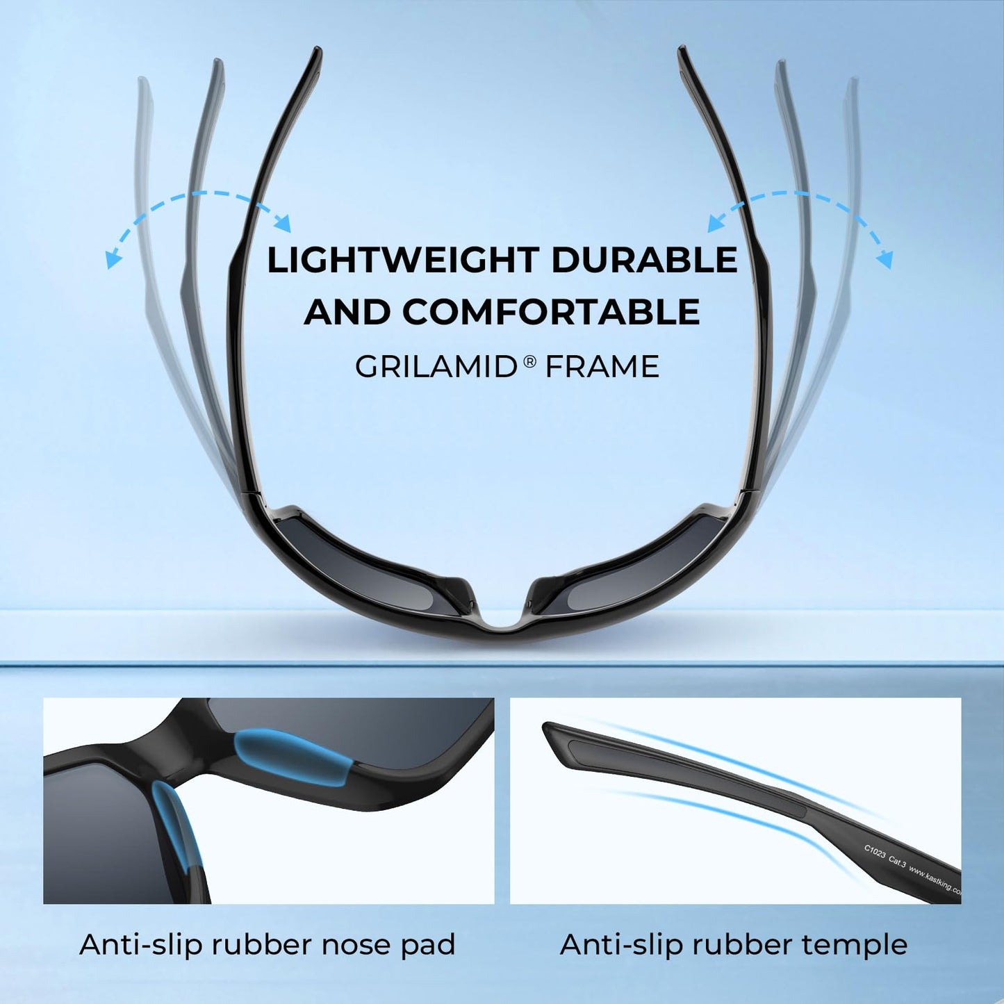 KastKing Osage Polarized Sport Sunglasses for Men and Women, Ideal for Driving Fishing Cycling Running, UV Protection