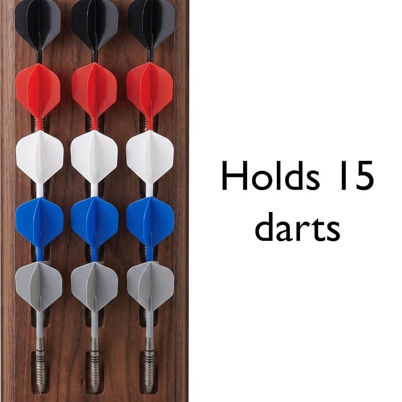 Viper Cinnamon Finish Wall-Mounted Dart Holder Display, Holds 12 Darts