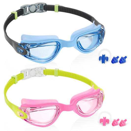 Aegend Swim Goggles for Kids Youth 3-14 Anti-Fog Anti-UV Comfort Fit Goggles for Swimming