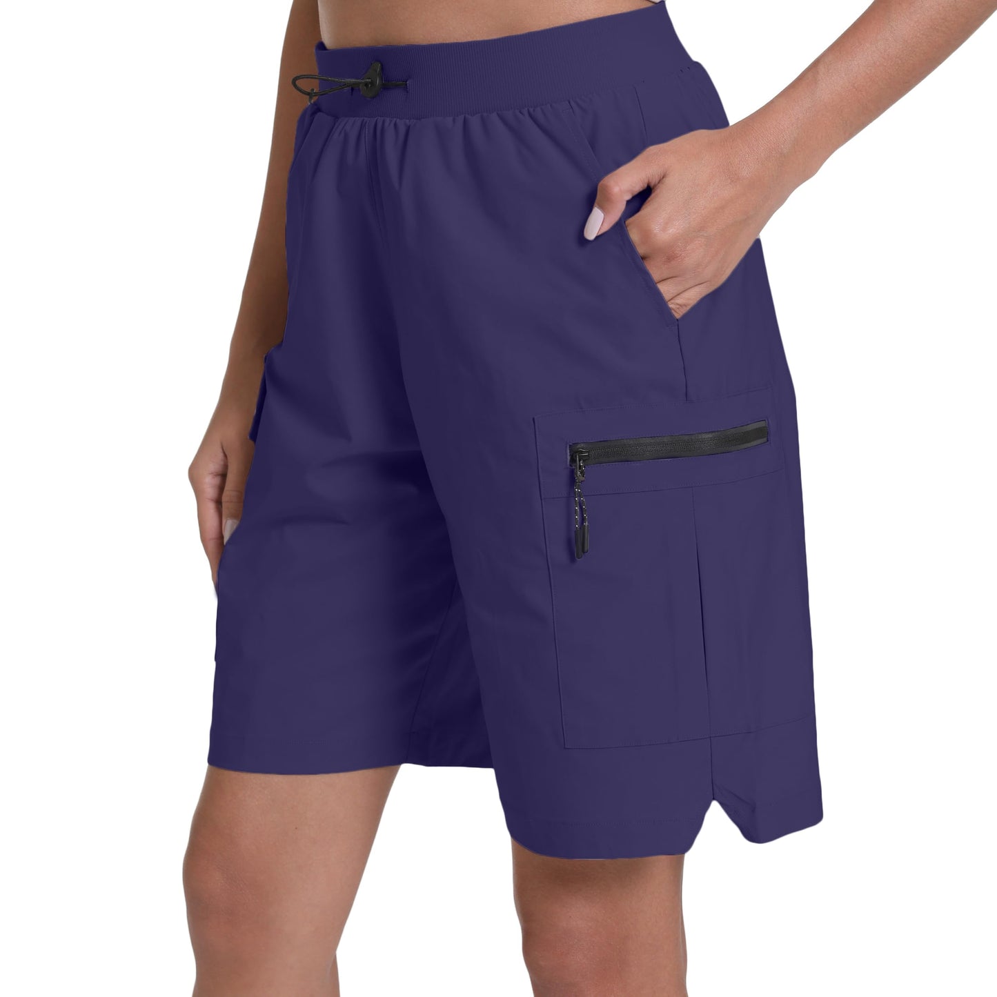 zsenoxaxi Women's Hiking Cargo Shorts Quick Dry Lightweight Shorts for Travel Athletic Golf Casual(Twilight,XL)