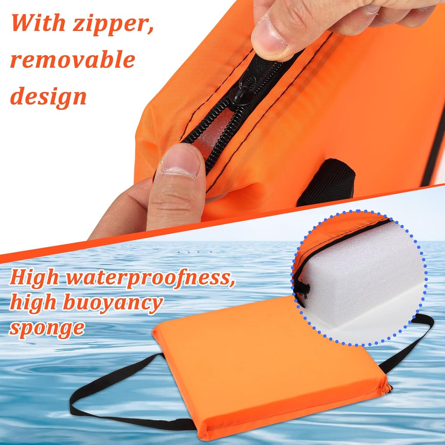 2 Pack Boat Throw Flotation Cushions，Flotation Cushion Throwable PFD Boat Cushion Emergency Marine Throwable Device for Kayaks, Canoes