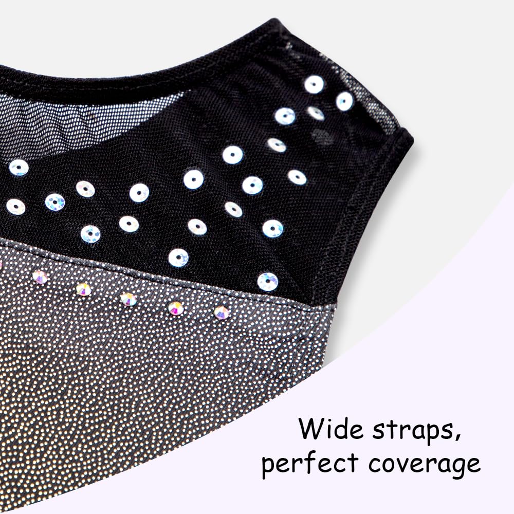 Gymnastics Leotards for Girls Toddler Ballet Dance Tumbling Outfits 9 10 Kids Sleeveless Gymnastic Biketard with Shorts Sparkly Dancwear Unitards Clothes Bodysuit (Gold Leopard, 9-10 Years)
