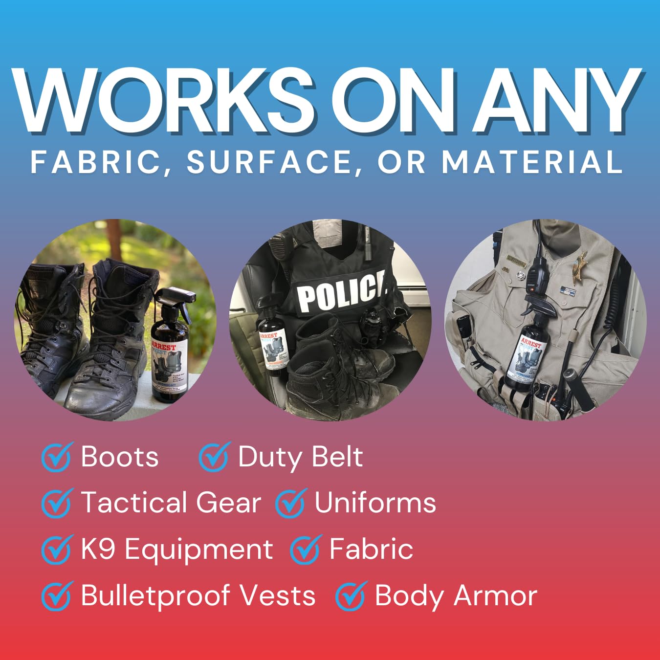 Arrest My Vest Odor Eliminator Spray for Body Armor, Driftwood 2 Pack 16 oz