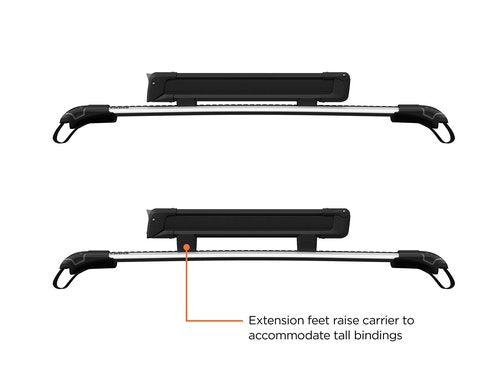 Thule SnowPack Ski/Snowboard Rack, Medium (4 Pr/2 Boards), Black