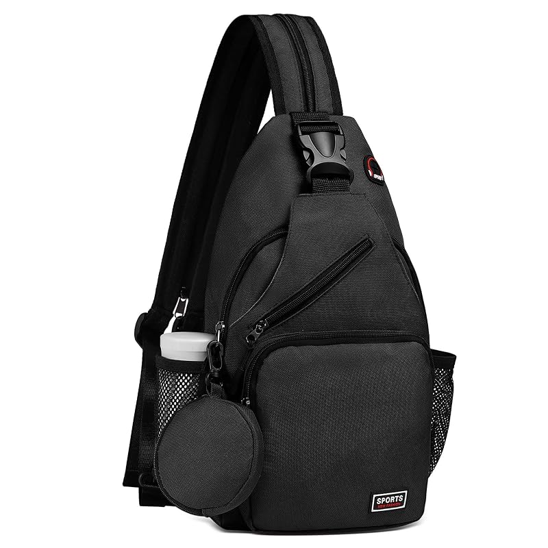Small Sling Bag with Coin Pocket Fits for 11" Tablet, Black