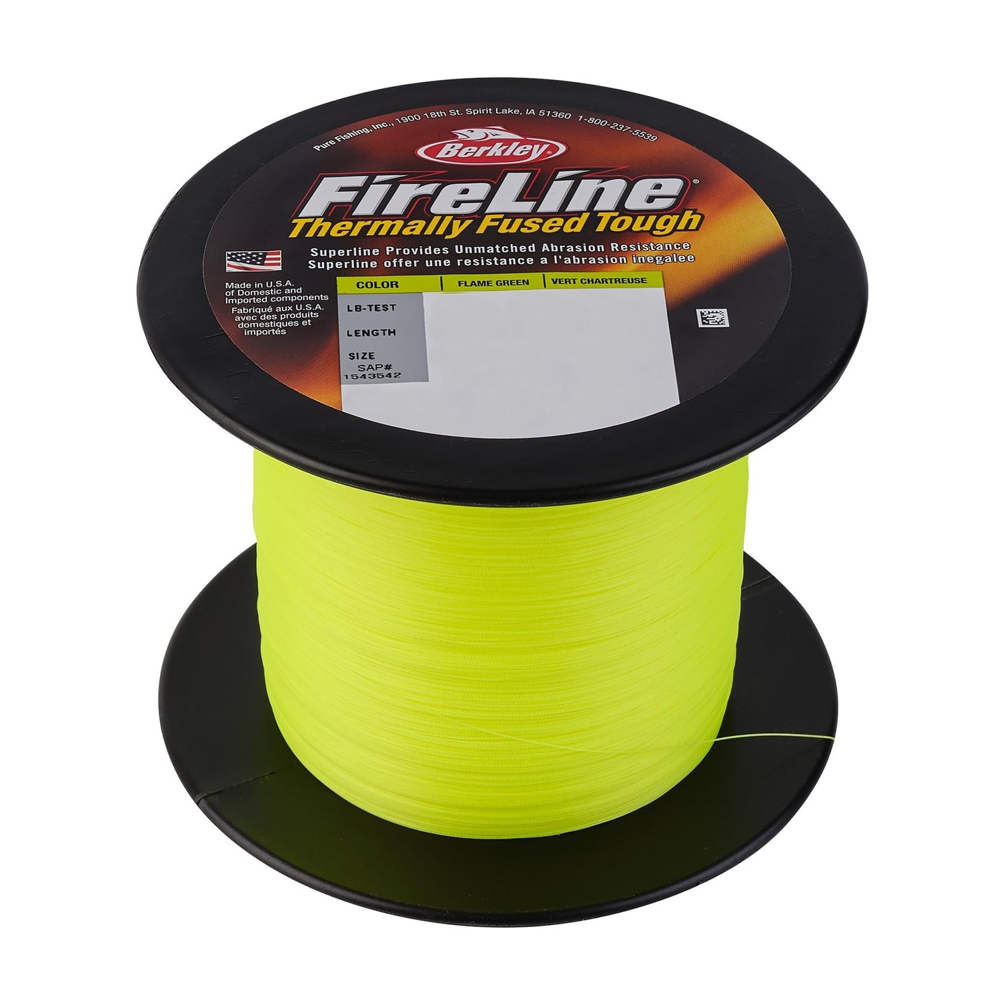 Berkley FireLine® Superline, Crystal, 20lb | 9kg, 1500yd | 1371m Fishing Line, Suitable for Freshwater Environments