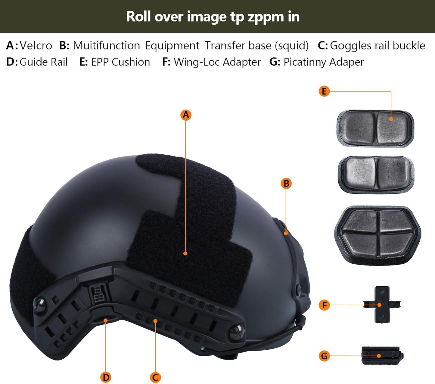 HYOUT Fast Base Jump Helmet PJ Style Airsoft Helmets U.S Tactical Helmet for Paintball Outdoor Sports Hunting Shooting