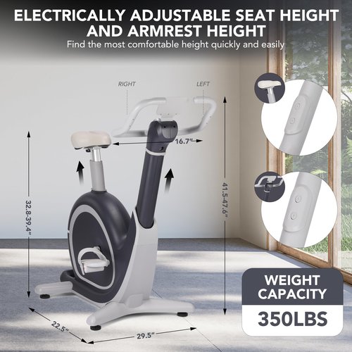 AI-Powered Exercise Bike with 36 Levels Magnetic Resistance & 350 lbs Capacity, Smart Indoor Cycling Bike for Cardio, HIIT Training, Virtual Scenic Rides, Personalized AI Workout Programs