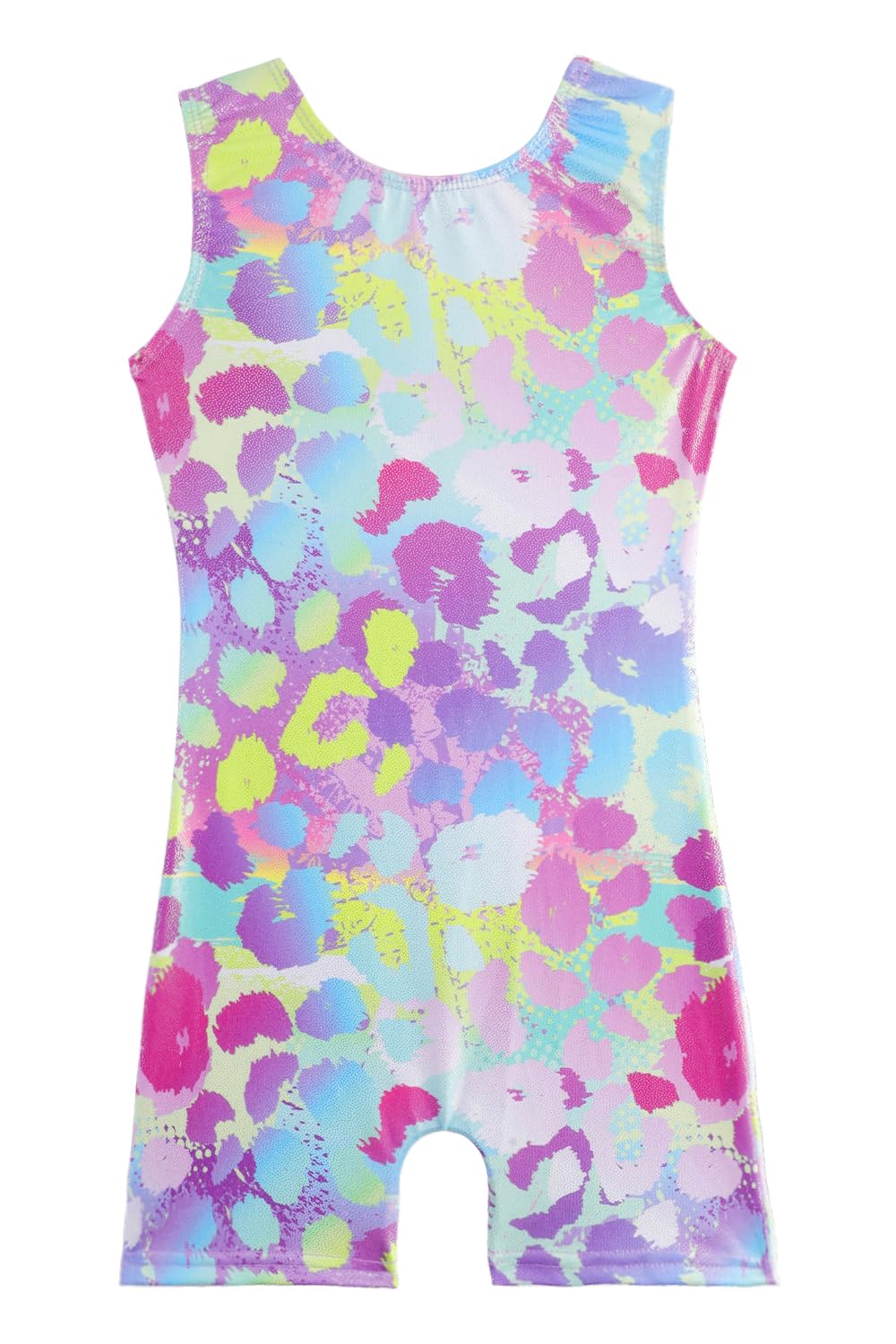 Alakuoti Toddler Leotard Gymnastics Shiny Colorful Rainbow Leopard Cheerwearing Outfits Rainbow Leopard 9-10 Years