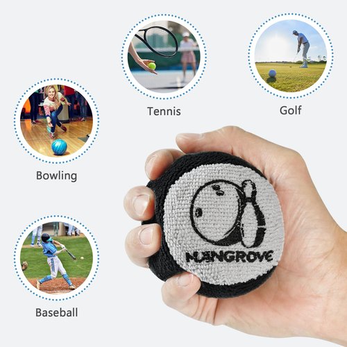 Mangrove Bowling Rosin Bag - Bowling Grip Sack for Hands, Durable Microfiber Rosin Bag, 2.5 Inch, 1-Pack, Black