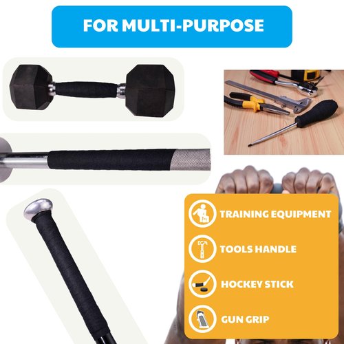 Autrends Grip Tape - Multipurpose Cloth Grip Tape for Pull Up Bars, Barbells, Dumbbells, Sports, Tools, Handles, Bats, Rackets, Yard Tools, Wire Wrap, Knife Grip, 1 Inch x 82 Feet